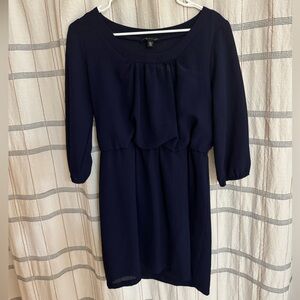 City Triangles Navy Blue Scoop Neck Tunic Dress